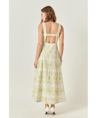Women's Eyelet Maxi Dress