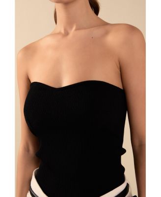 Women's Knit Strapless Top