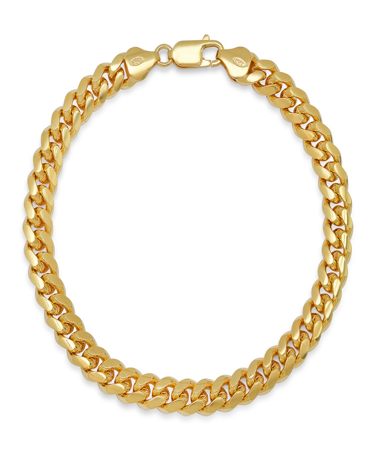 Steeltime Unisex Sterling Silver Cuban Link Chain Bracelet