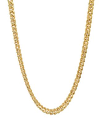 Unisex 14K Gold Plated Cuban Link Chain Necklace