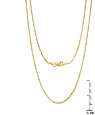Unisex 14K Gold Plated Box Chain Necklace