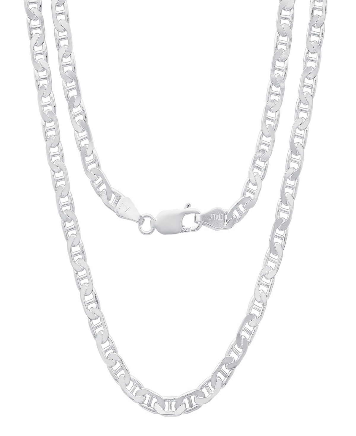 Steeltime Unisex Sterling Silver Mariner Superflat Necklace