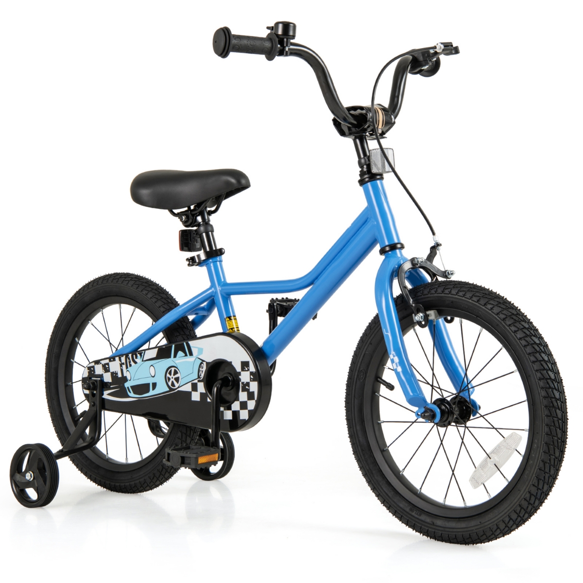 Kids Bike with Removable Training Wheels Adjustable for Growing Riders