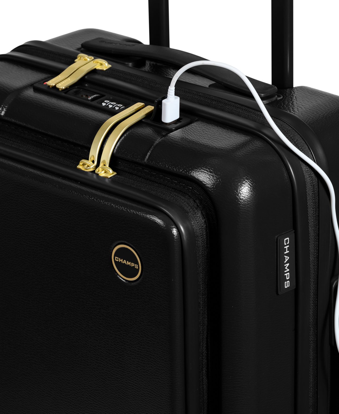 Чемодан CHAMPS 21.5" Onyx Hardside Carry-on Luggage, цвет: Чёрный — фото 5
