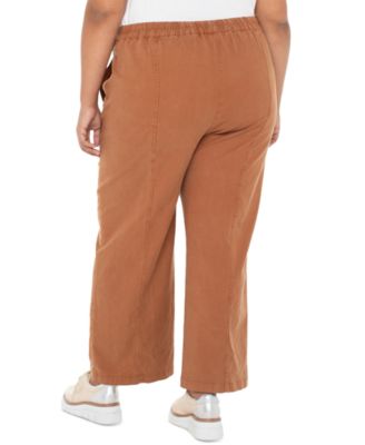 Plus Size High-Rise Wide-Leg Pants