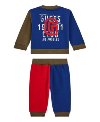 Baby Boys 2-Piece Long Sleeve Active Zip Up Top and Sweatpants Set