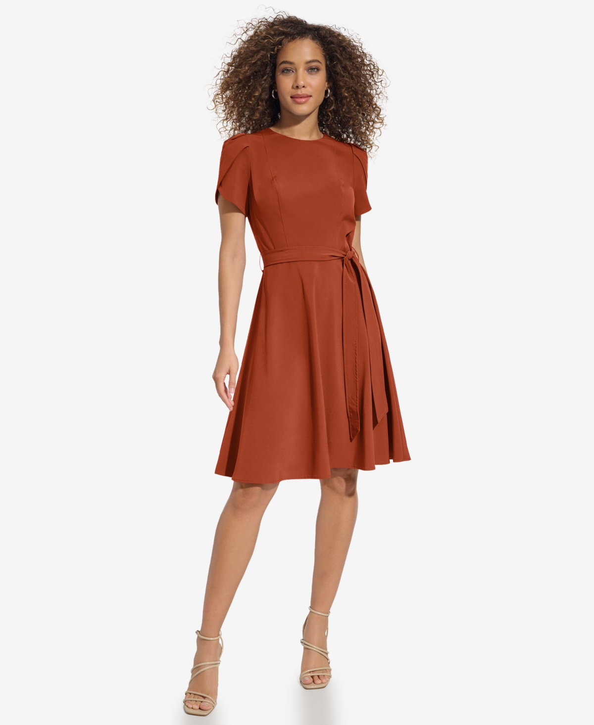 Calvin Klein Women's Short-sleeve Fit & Flare Dress