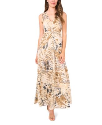 1.STATE - Women's Sleeveless Chiffon Maxi Dress