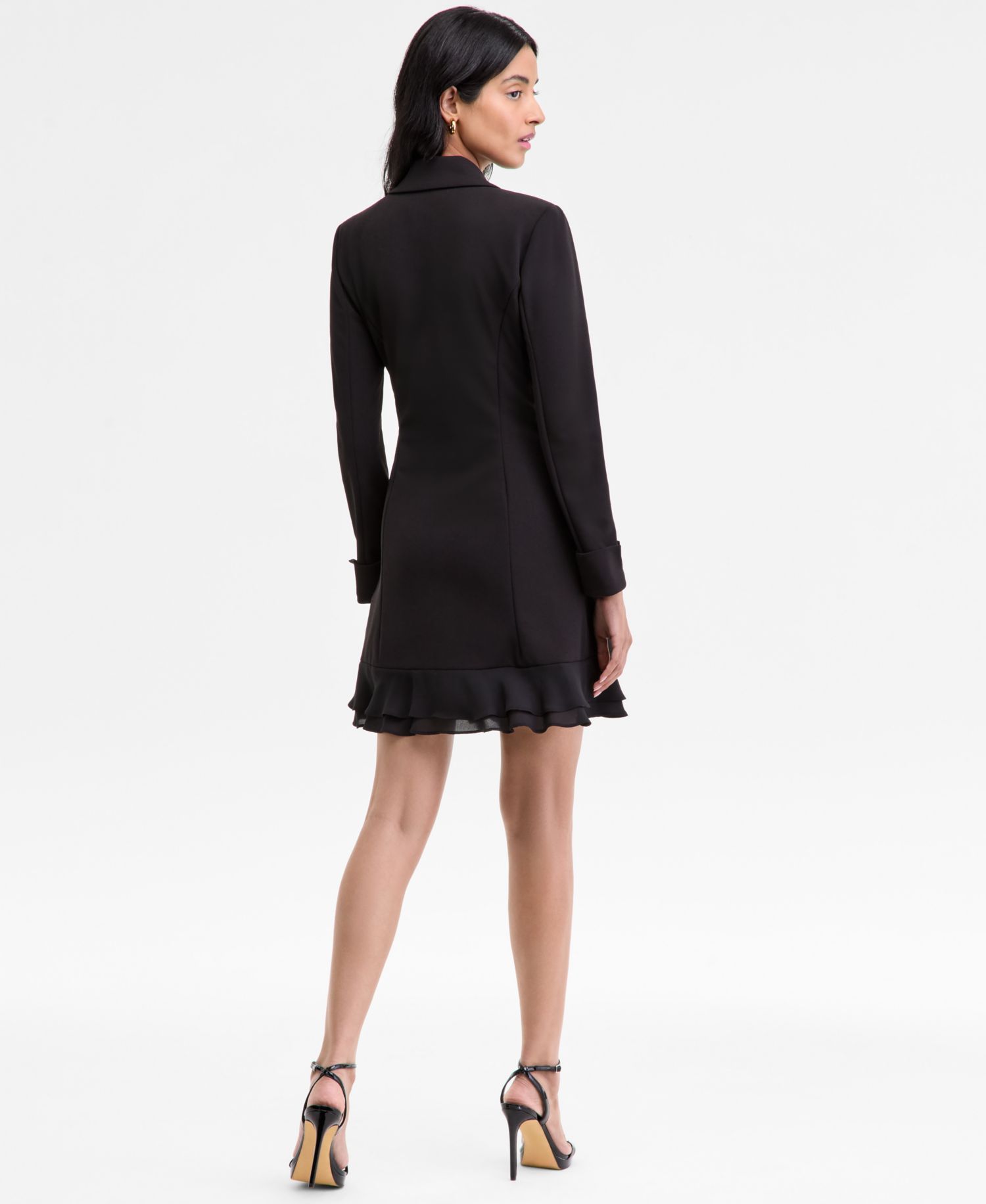 Women's Chiffon-Hem Blazer Dress