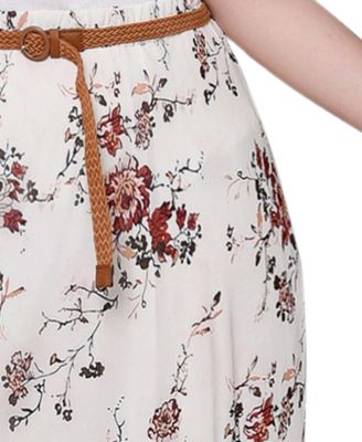 Plus Size Chiffon Maxi Skirt