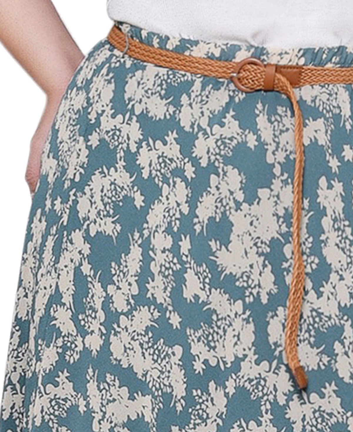Ny Collection Plus Size Chiffon Maxi Skirt In Multi