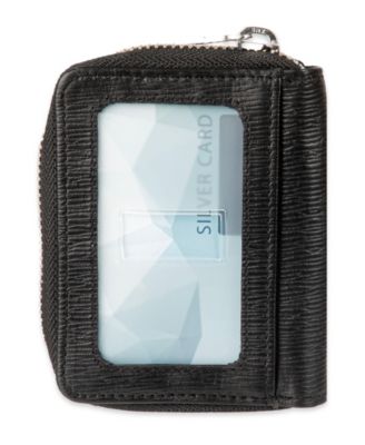 Men's RFID Textured Leather Gusset Card Case Wallet