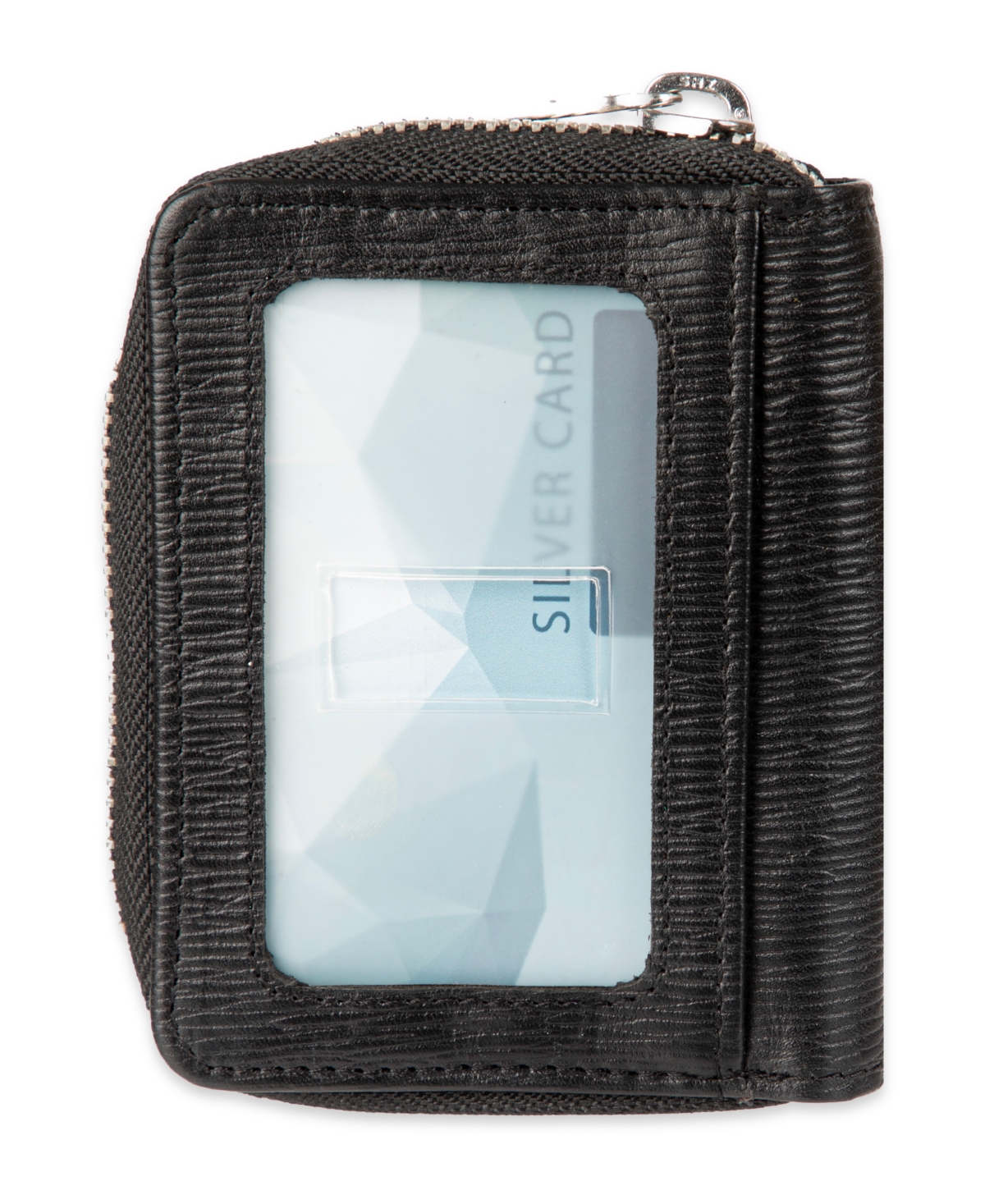 Calvin Klein Men's Rfid Textured Leather Gusset Card Case Wallet In Black