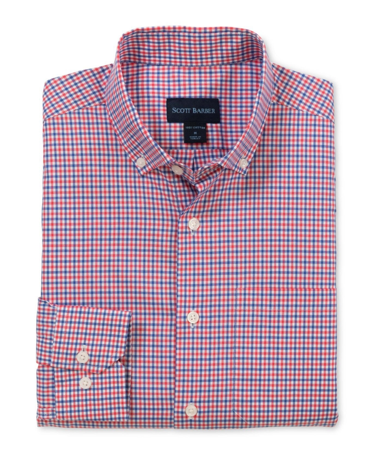 Men's Cotton Tattersall, Berry - Berry