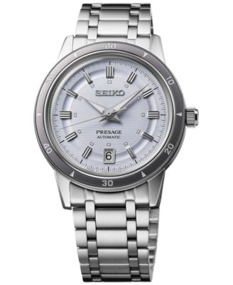 Seiko - Men's Automatic Presage Style 60s Stainless Steel Bracelet Watch 40mm