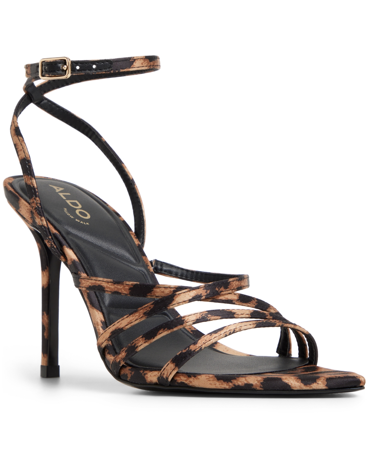 Women's Solania Strappy Heeled Dress Sandals - Gold Lizard
