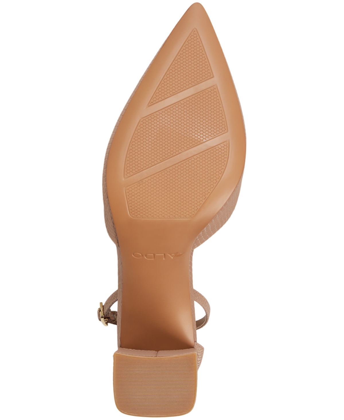 Aldo Jan Ankle Strap Pointed Toe Pump In Brown