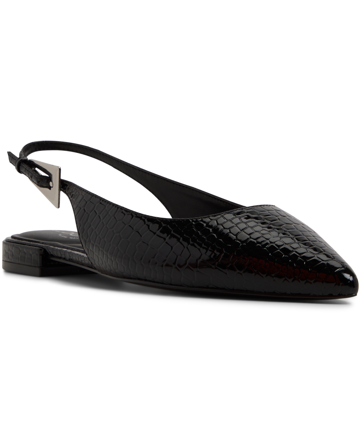 Aldo Kristell Pointed Toe Slingback Flat In Black