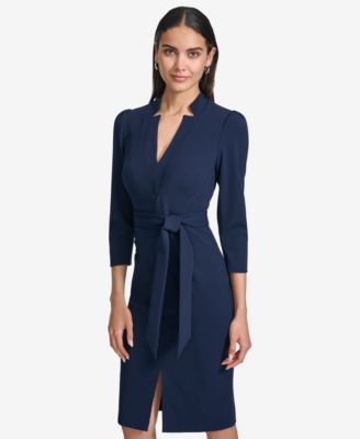 Women's 3/4-Sleeve Sheath Dress