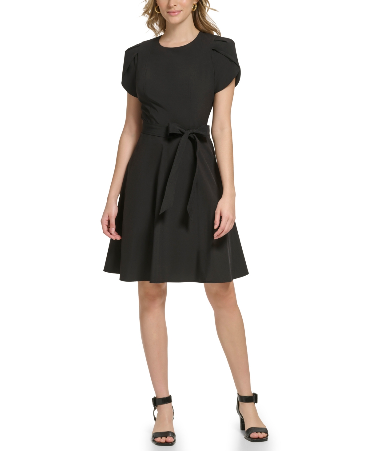 Calvin Klein Women's Short-sleeve Fit & Flare Dress
