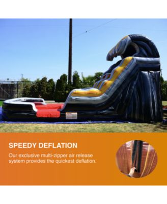 15  Flame Commercial Grade Water Slide with Splash Pool for Kids and Adults (with Blower), Outdoor Indoor, Wet Dry Use, Tall Inflatable