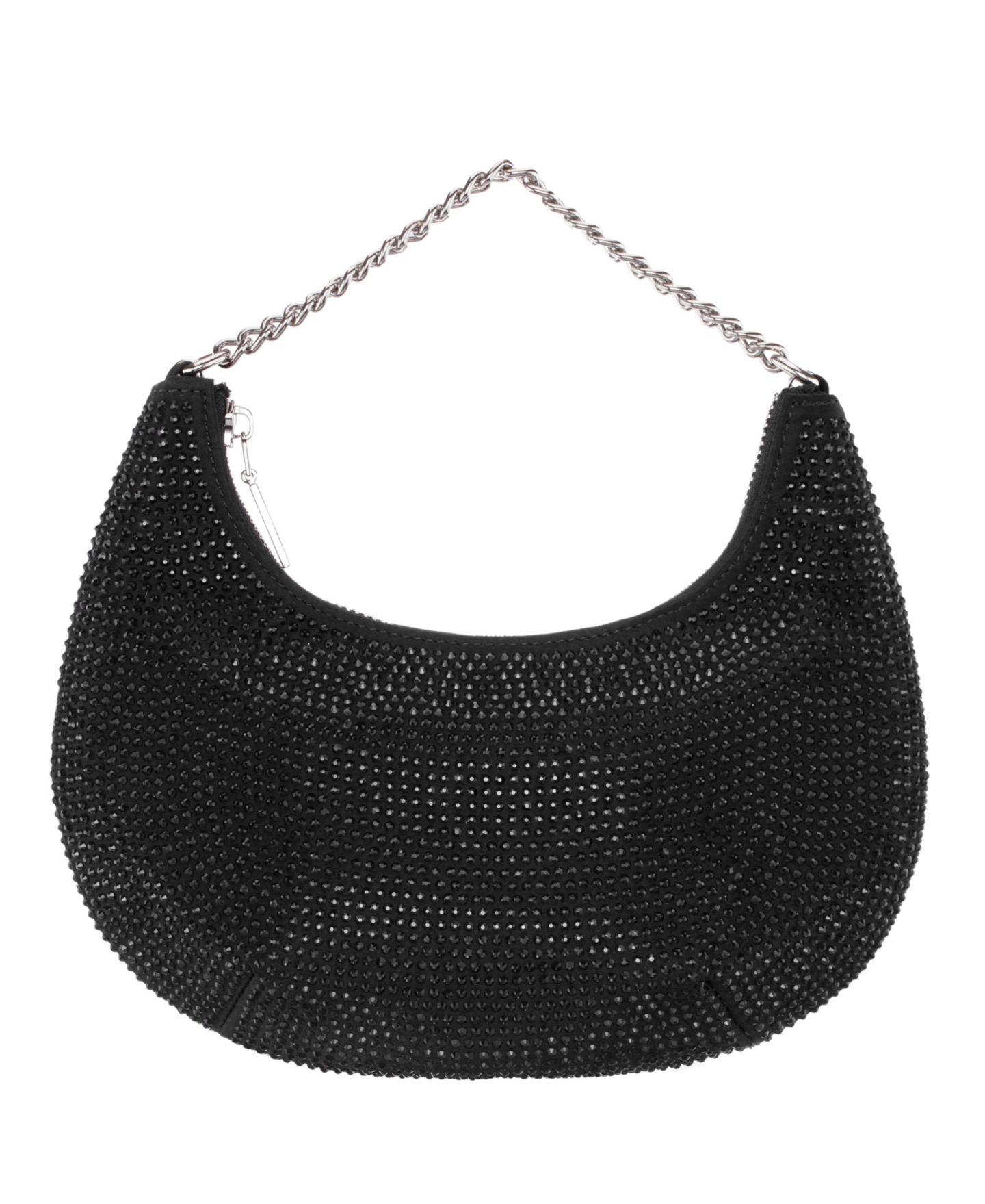 Женская сумка Nina All Over Crystal Crescent Moon Crossbody, цвет: Чёрный — фото 1