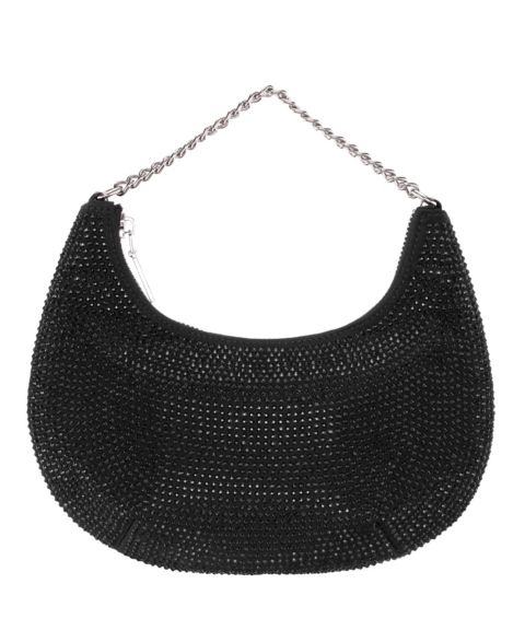 Женская сумка Nina All Over Crystal Crescent Moon Crossbody, цвет: Чёрный