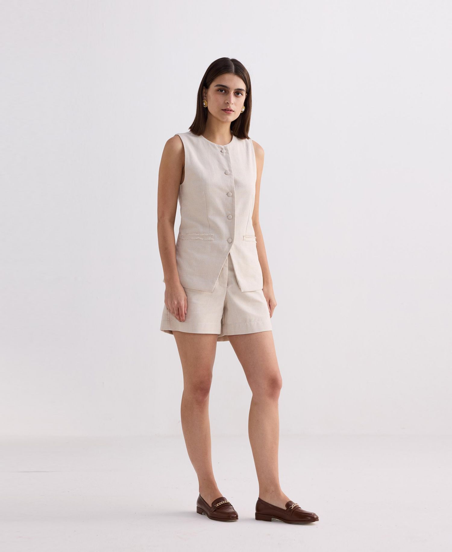 Women's Cotton Tweed Shorts