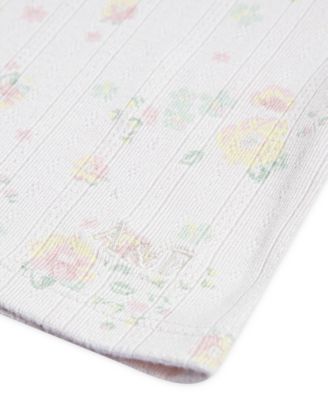 Girls Pointelle Knit Square Neck T-Shirt