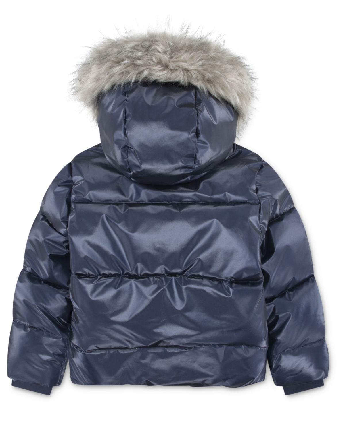 Abercrombie Girls Shiny Ultra Puffer Jacket In Blue