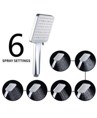 Chrome high pressure multi function with hand held shower faucet