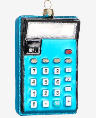 Eclectic Charm Glass Calculator Ornament, Macy's Exclusive