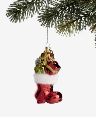 Holiday Lane - Heritage Red Stocking with Gifts Ornament