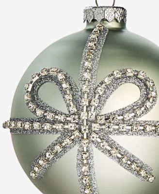 Gilded Glamour Beaded Bow Ball Ornament, Macy's Exclusive