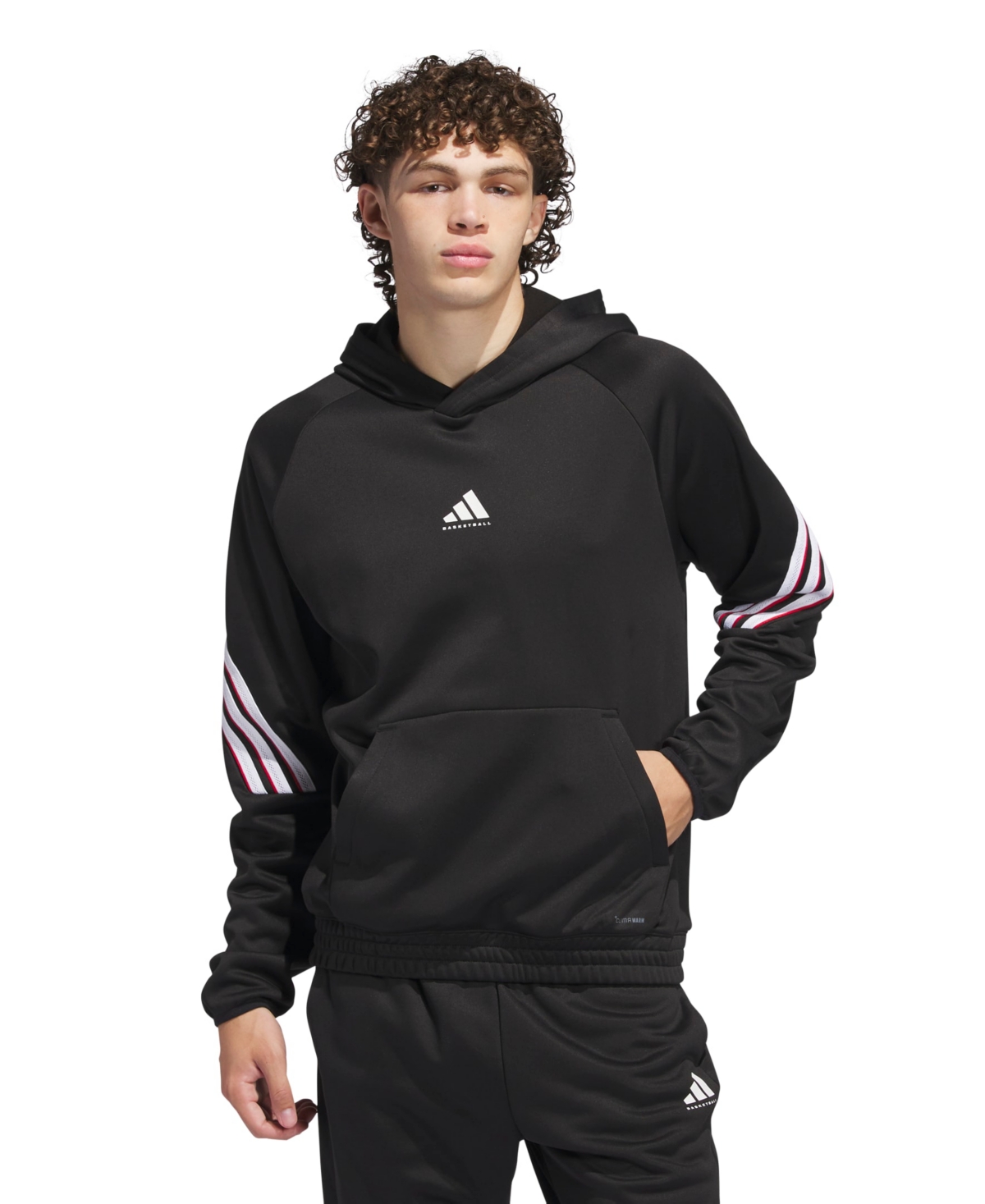 Men's Select Foundation Fleece Basketball Hoodie - Black, White