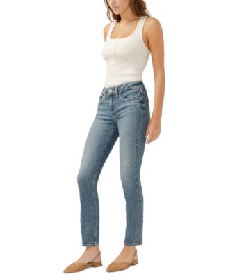 Women's Suki Mid Rise Curvy Fit Straight Leg Jeans