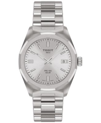 Tissot - Women's Swiss PRC 100 Solar Stainless Steel Bracelet Watch 34mm