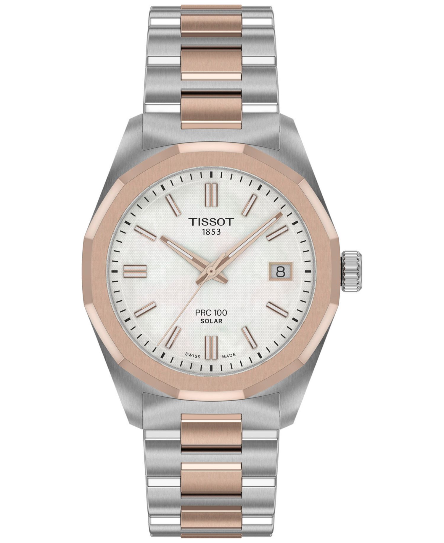 Women's Swiss PRC 100 Solar Two-Tone Stainless Steel Bracelet Watch 34mm