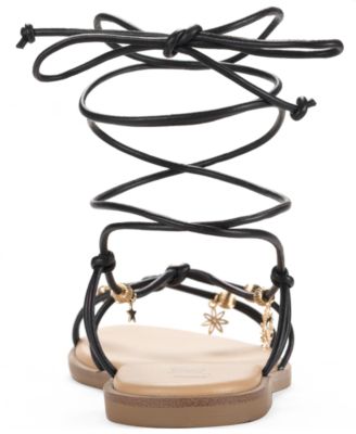 Reinaa Strappy Lace-up Flat Sandals, Exclusively at Macy's