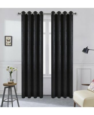 Hotel Chic 2 Pack Light Filtering Grommet Top Window Curtains - 52 in. W x 84 in. L, Rose/Pink