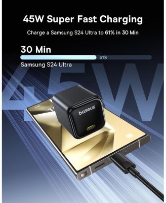 45W USB C Charger Block, 2 Pack PPS Fast Charger Type C with USB-C Cable for iPhone 16/15 Series, iPad, Galaxy S24 Ultra and More Series