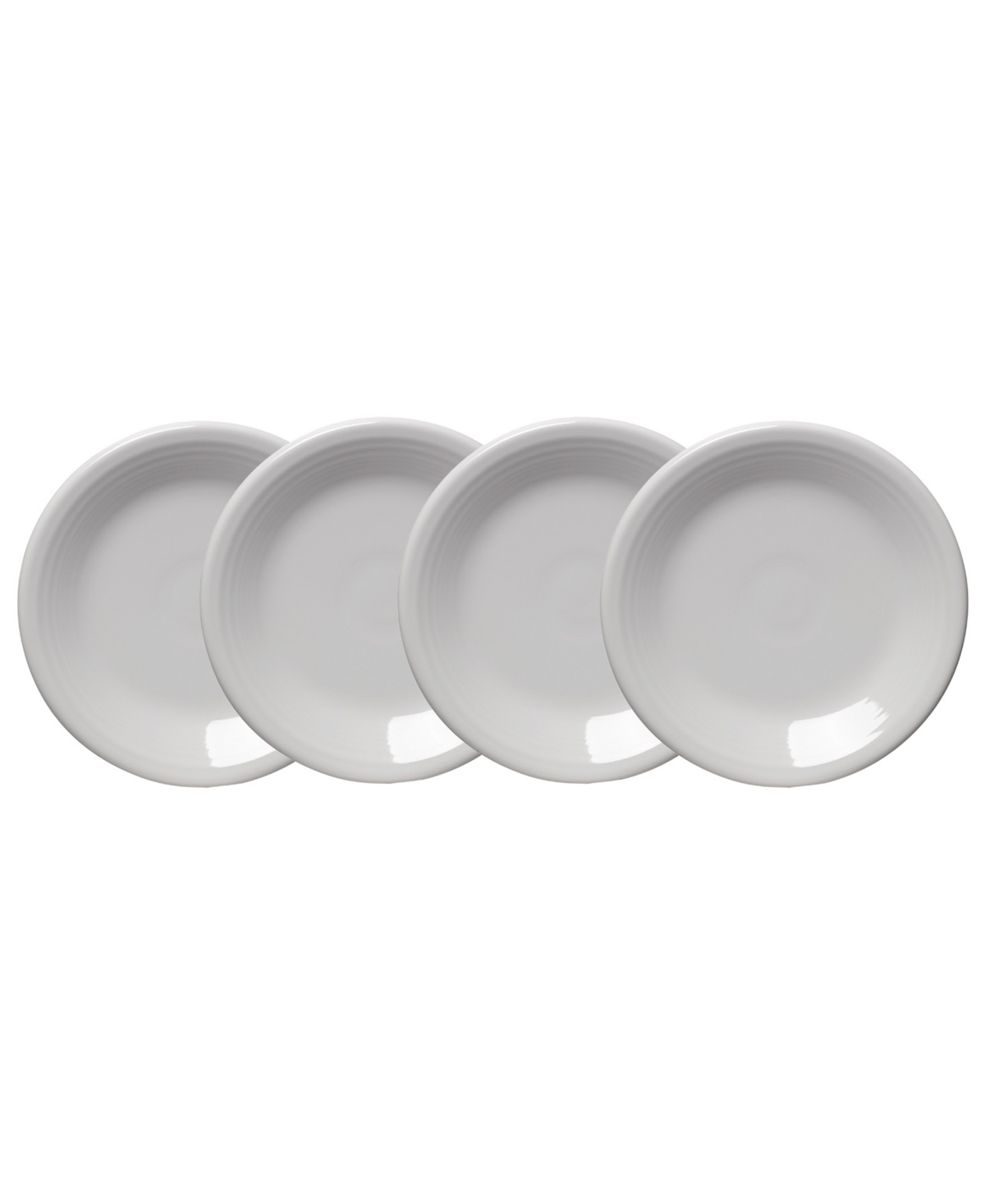 White Classic Rim Salad Plates, Set of 4 - White