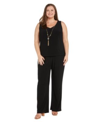 Plus Size Jacket, Necklace Top & Pant Set