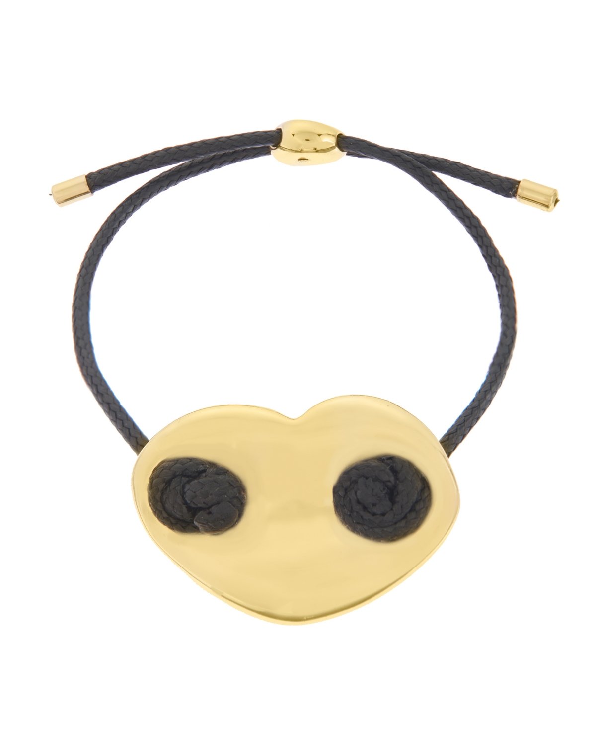 Black Statement Mariner Heart Friendship Bracelet - Black, Gold