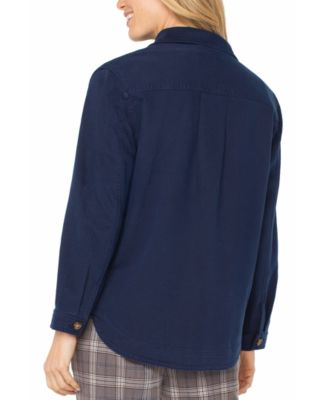Women's Button-Front Shirt Jacket
