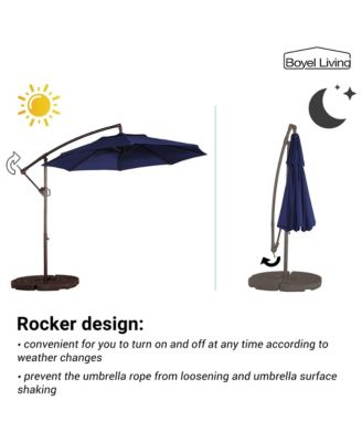 10 FT Cantilever Patio Umbrella Offset Patio Umbrella Crank Large Outdoor Umbrella Pool Umbrella for Backyard Garden Deck Pool Without Base