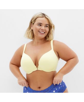 Women's Smooth & Chic Front Close Cotton Push Up Bra