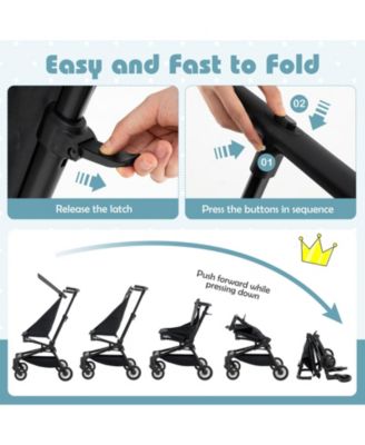 Toddler Lightweight Stroller Compact and Airplane-Friendly Travel Stroller