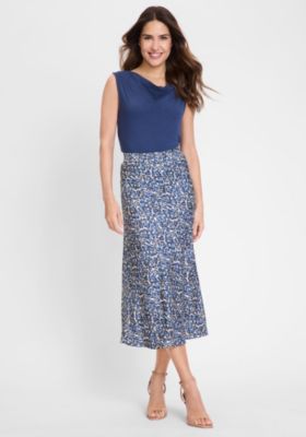 Women's Leo Print A-Lined Skirt