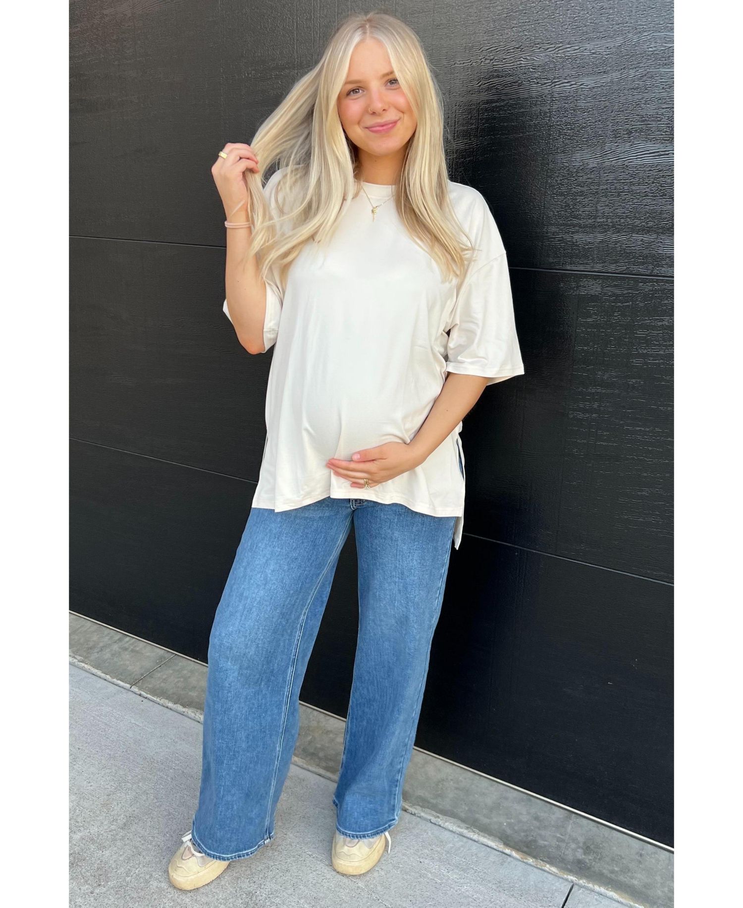 Women's Blue Wide Leg Jeans